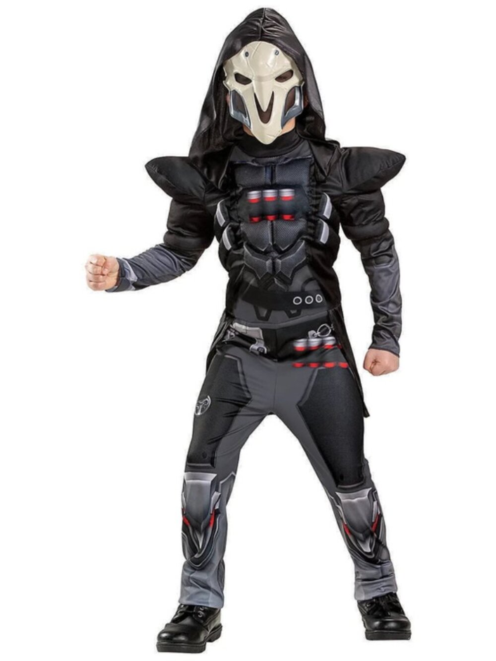 Disguise Boy's Overwatch Reaper Padded Halloween Costume Large (10-12)